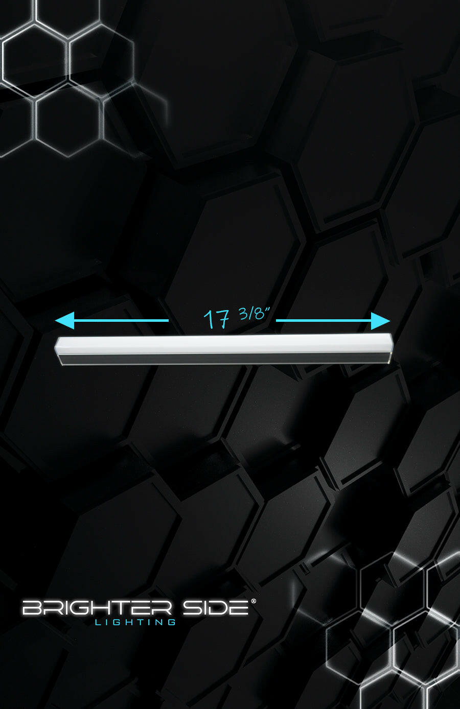 Brighter Side Lighting HIVE Hexagon LED Lighting Tube 17 inch