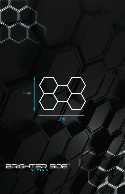 HIVE - (Gen 2) Hexagon LED Lighting System with Integrated Dimmer - 5 Standard Hex Kit