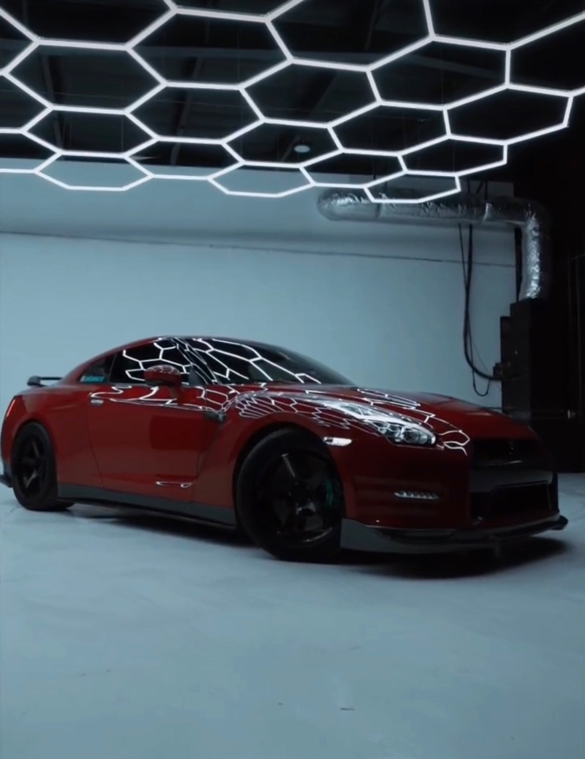 Two Car Garage Hexagon Lighting