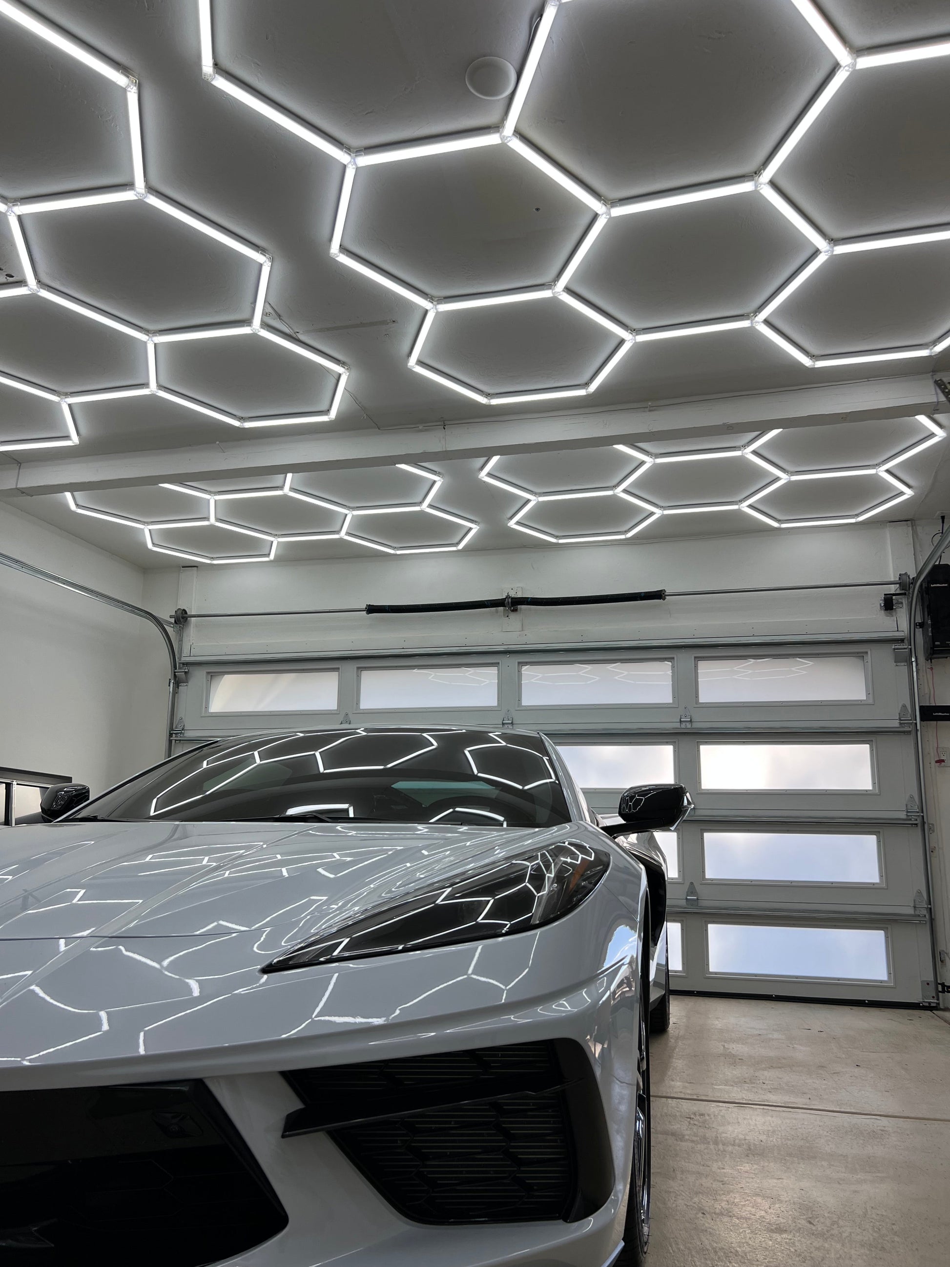 Brighter Side Lighting HIVE 5 Hexagon & 8 Hexagon LED Lighting with C8 Corvette