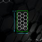 Hexagon Lighting with Green Border from Brighter Side Lighting