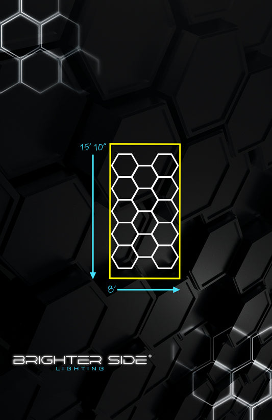 Hexagon Lighting with Yellow Border from Brighter Side Lighting