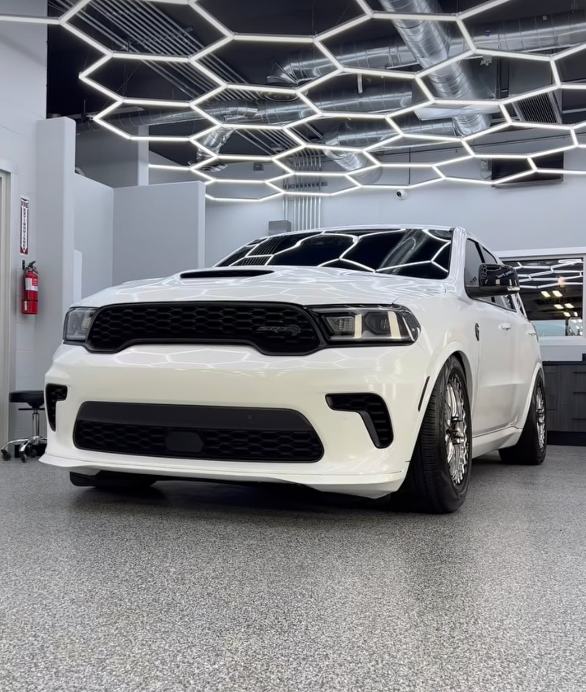 2 Car Garage Hexagon Lighting