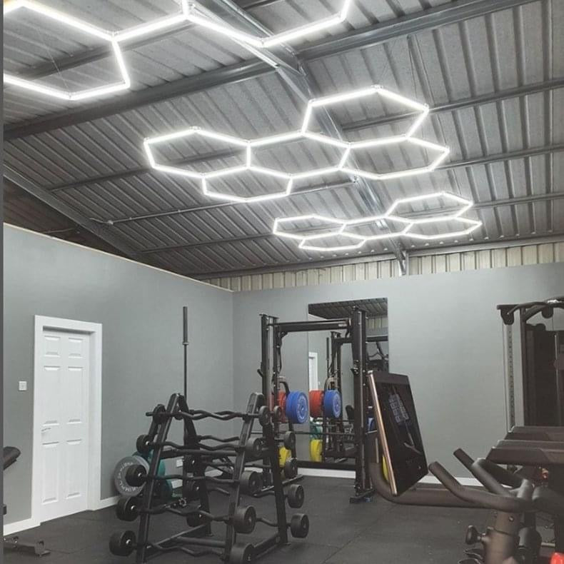 The Best Lighting for Gyms 5 Hexagon LED Gym Lights
