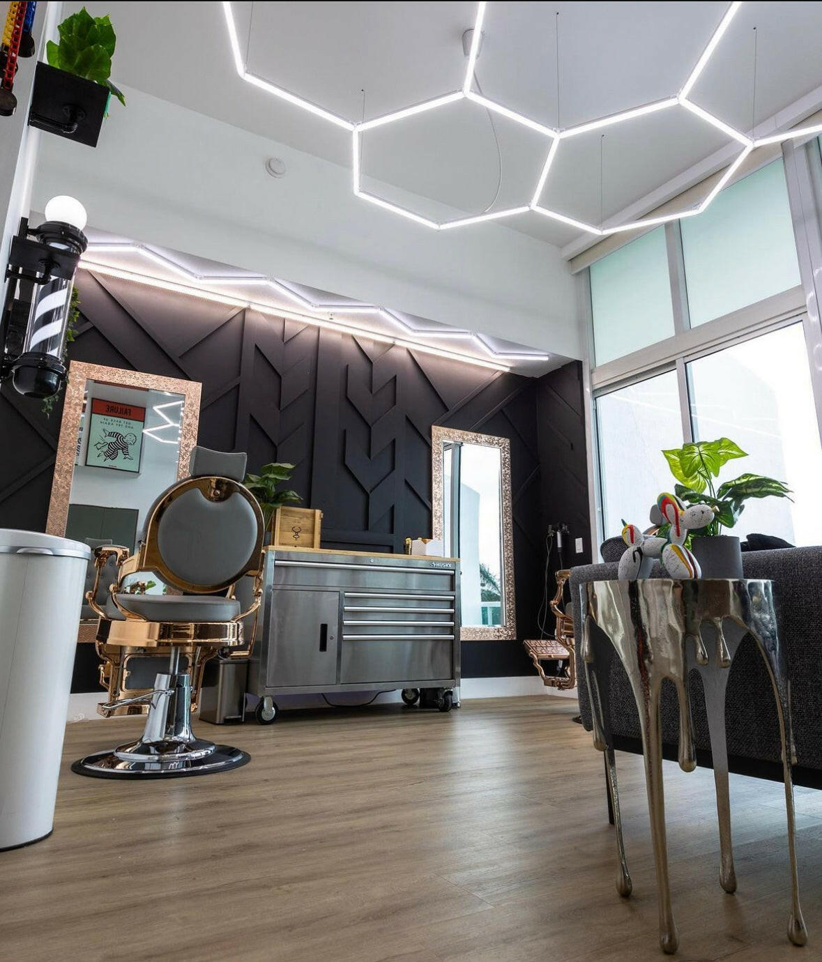 5 Hexagon LED Barbershop Lighting