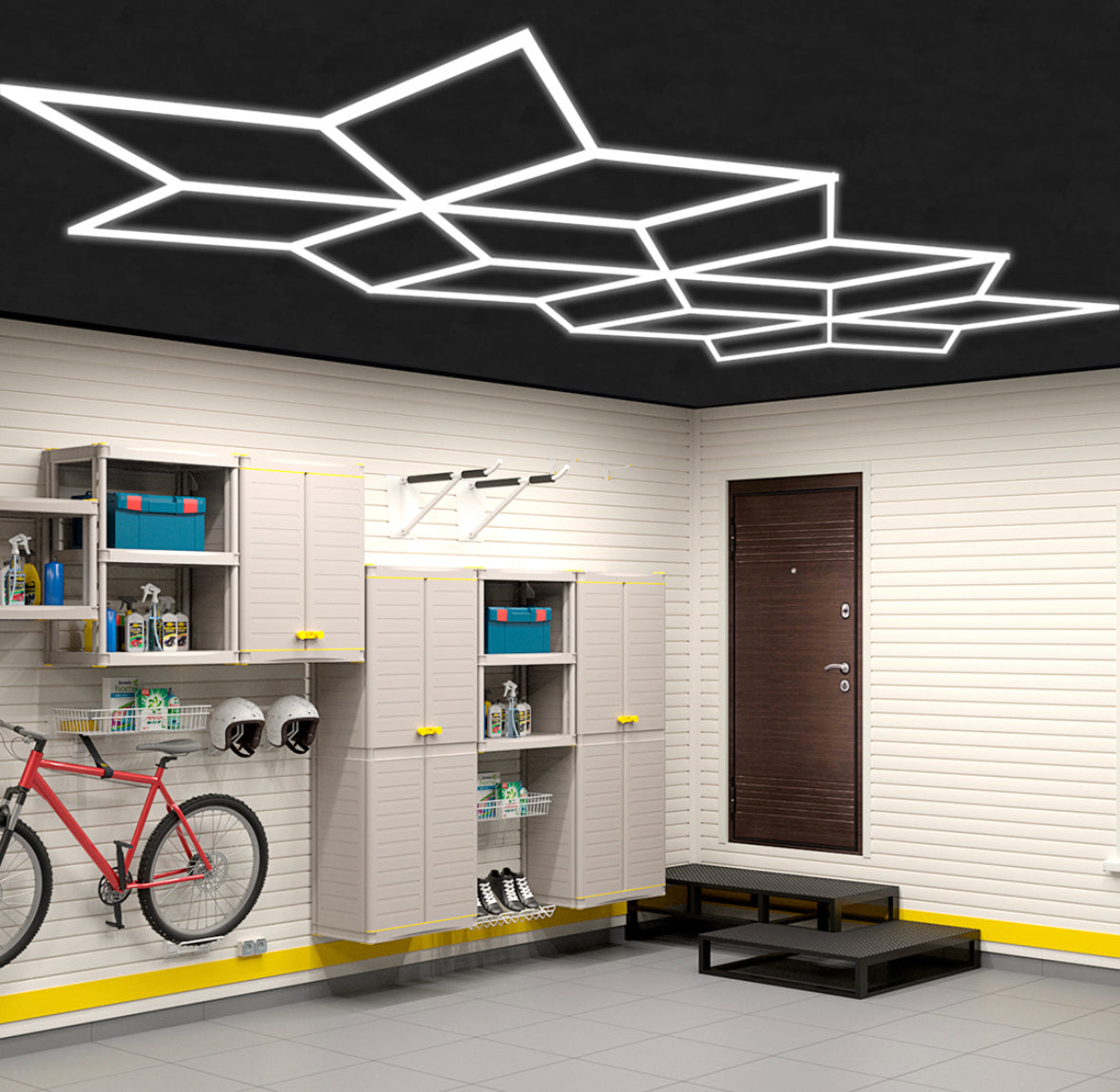 Brighter Side Lighting HIVE Starlight LED Lighting for Garage Gym Barbershop Detailing Wrap Tint Showroom and more