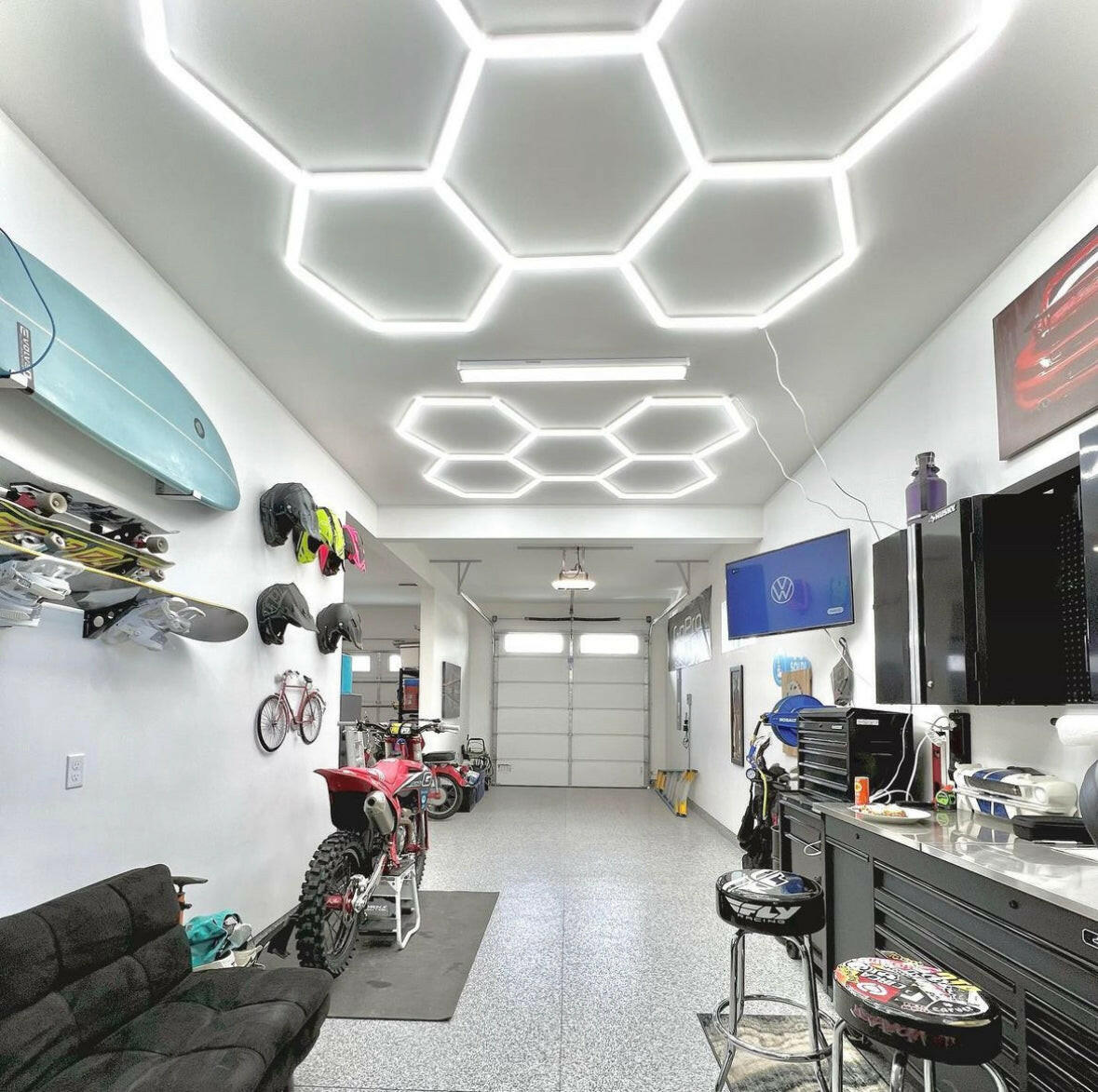 5 Hexagon LED Garage Lighting