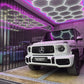 HIVE - (Gen 2) Hexagon LED Lighting System - Single Garage Kit with Magenta Border