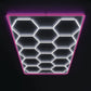 HIVE - (Gen 2) Hexagon LED Lighting System - Single Garage Kit with Magenta Border