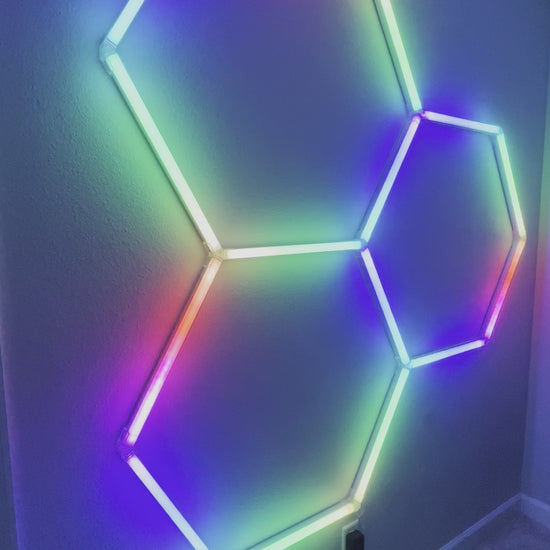 RGB Hexagon Lighting Animation